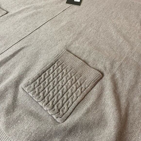 Escio Heather Mocha Oversized Tunic Blouse Women’s Size S/M Long Sleeve NWT - Picture 7 of 13